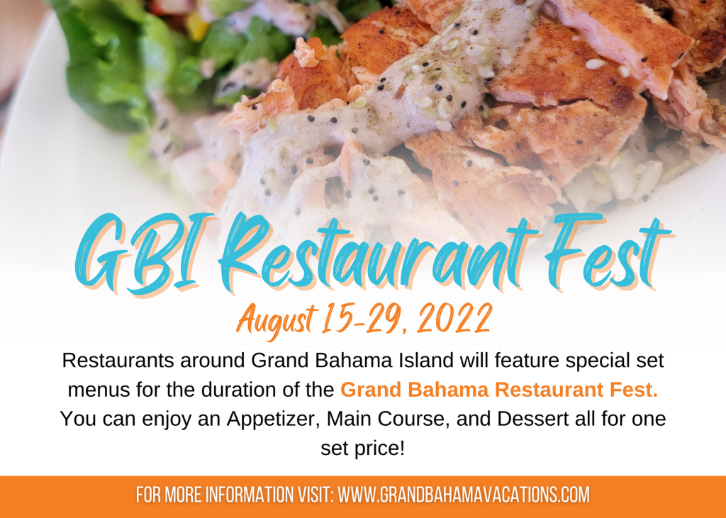 Grand Bahama's Restaurant Fest Participating Restaurants and Bars
