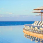 View of the ocean from an infinity pool